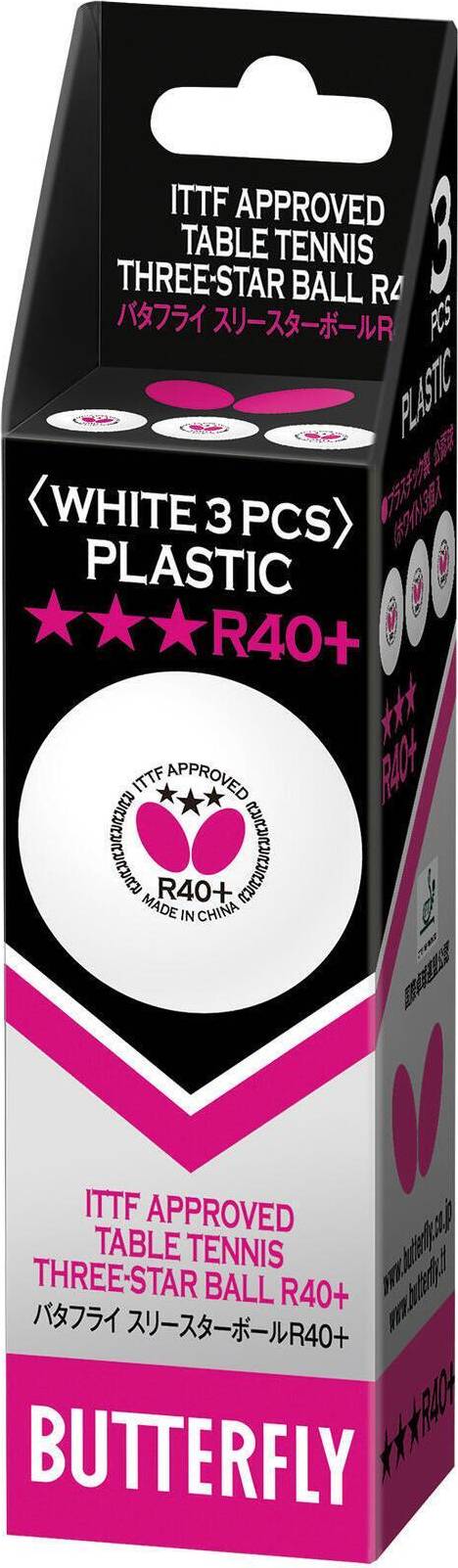Butterfly R40+ Table Tennis Balls 3-pack