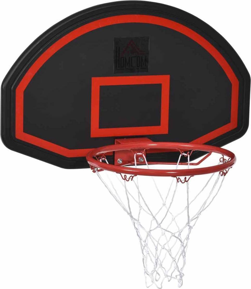 Homcom Basketball Hoop Backetboard And Red Rim Combo Kit W/ Pe Net
