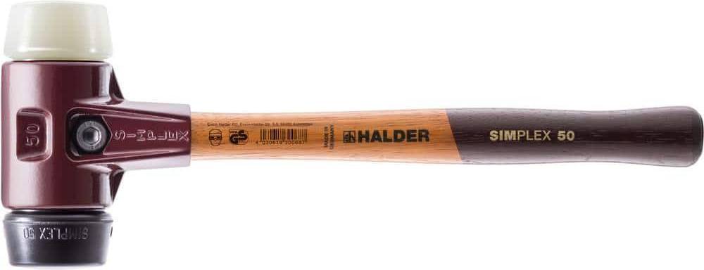Halder 2.5 lbs. Simplex Inserts Gummihammare