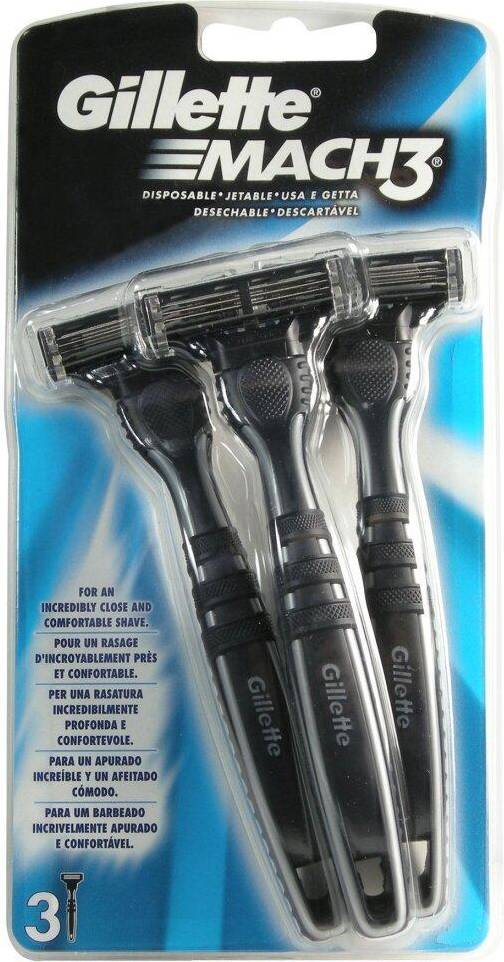Barberblade gillette mach3 Gillette Mach3 Disposable Razors 3-pack