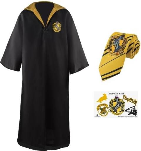 Harry Potter Hufflepuff Entry Robe Necktie & Tattoos