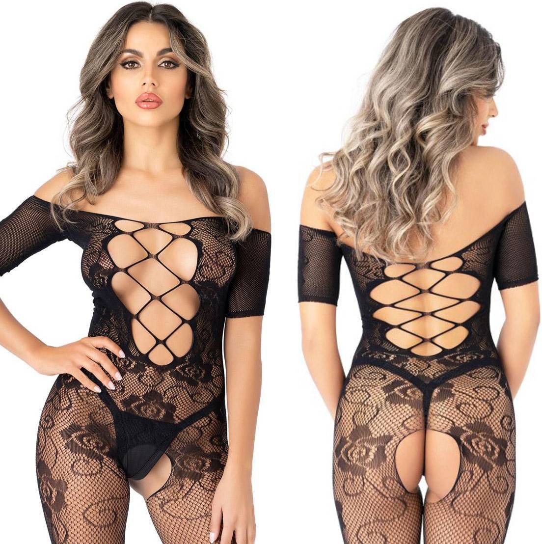 Daring Intimates Off Shoulder Bodystocking
