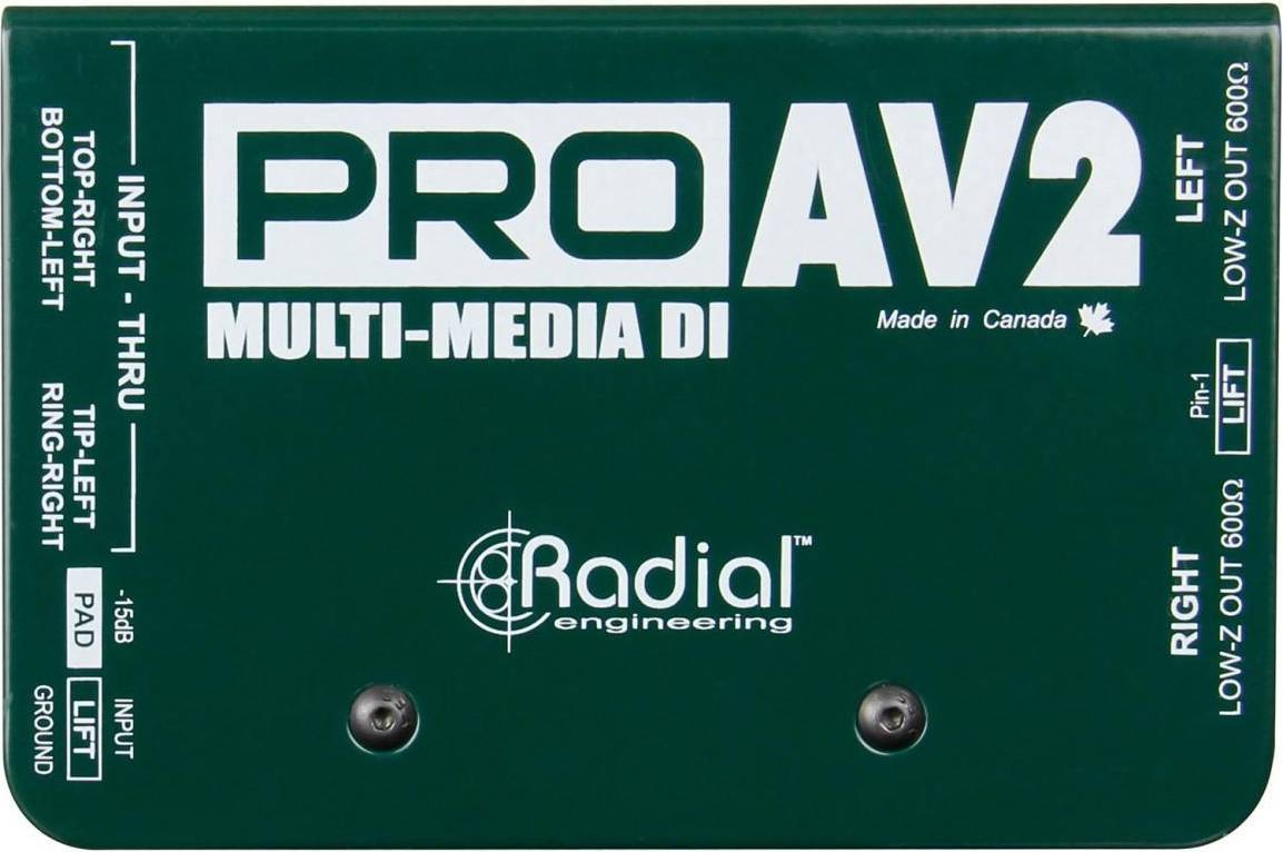 Radial ProAV2 Stereo Multimedia DI Box