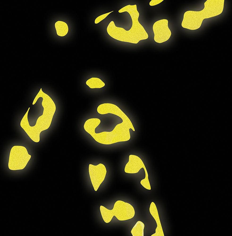 Bookman Reflective Sticker Leopard Print Yellow