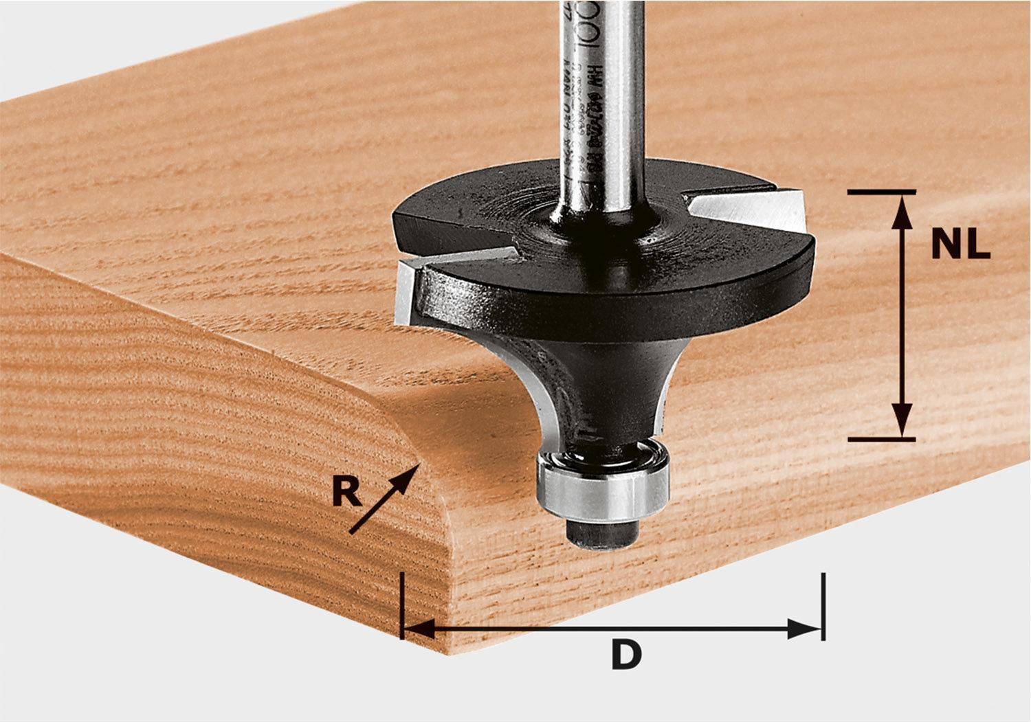 Festool Rounding Router Bit HW S8 D16.7/R2 KL