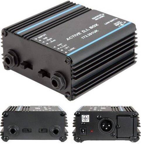 Xlr interface Loops Active DI Box 6.35mm 1/4" Input XLR Output Direct Interface/Injection Audio Link