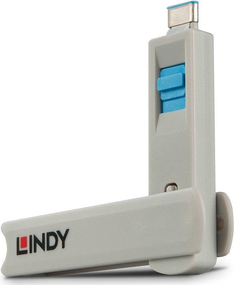 USB Type C Port Blocker blue.