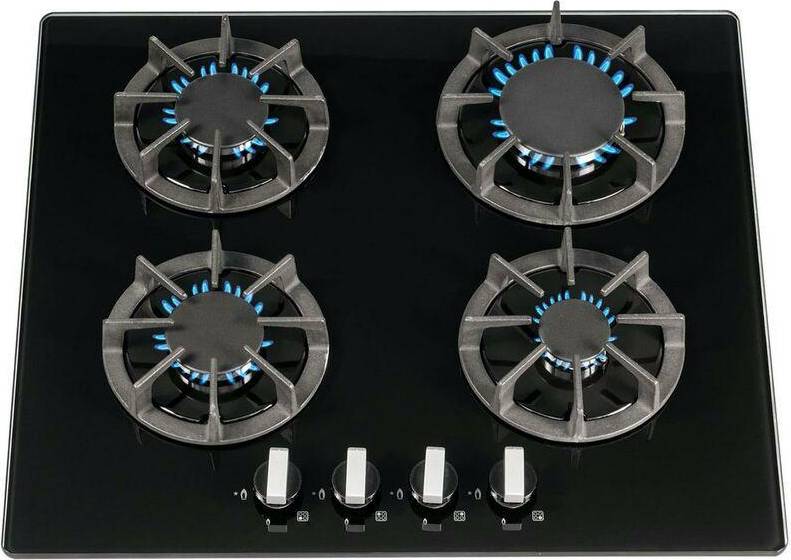 Gas on glass hob 4 burner SIA R7