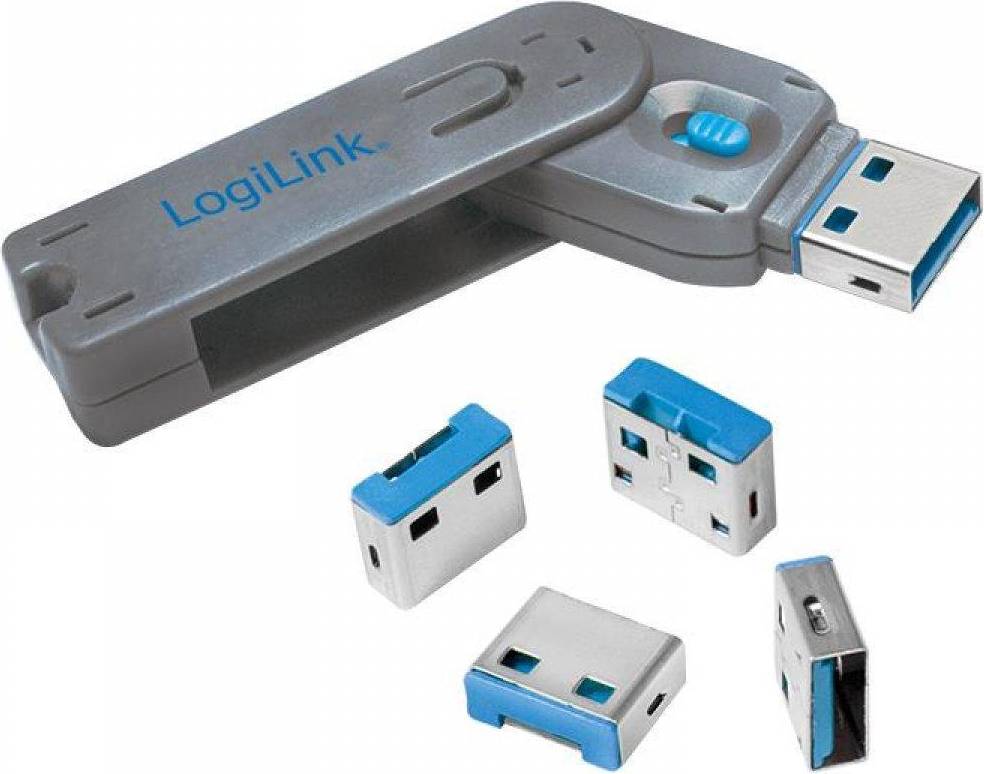 LogiLink USB Port Lock Set van 4