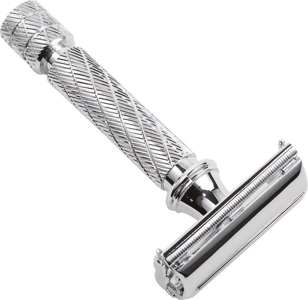 Safety razor Parker Shaving Textured 3 Inch Short Handle Butterfly Safety Razor