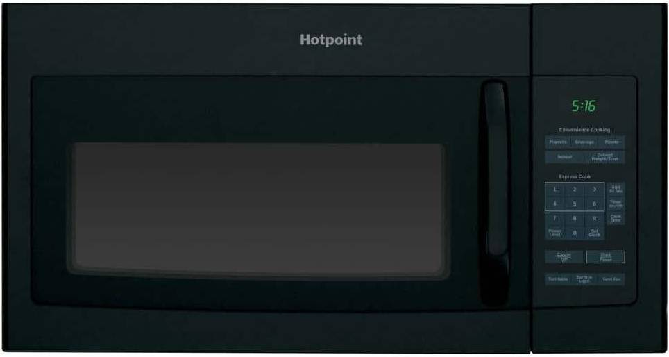 Black over the range microwave Hotpoint RVM5160DHBB