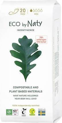 Compostable Incontinence Pads Mini Light Absorbency 20 Pads