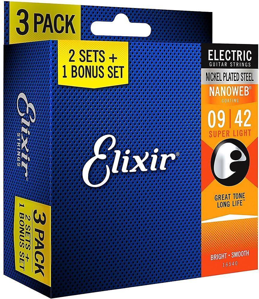 Elixir Elixir Nanoweb Super Light 3 Pack