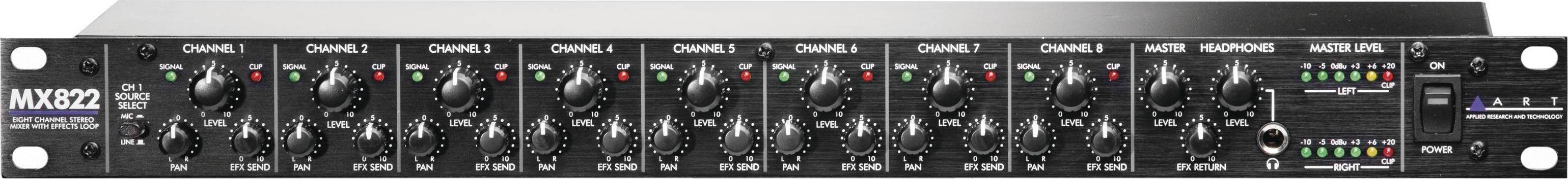 ART Rackmixer 8 Kanaler Stereo