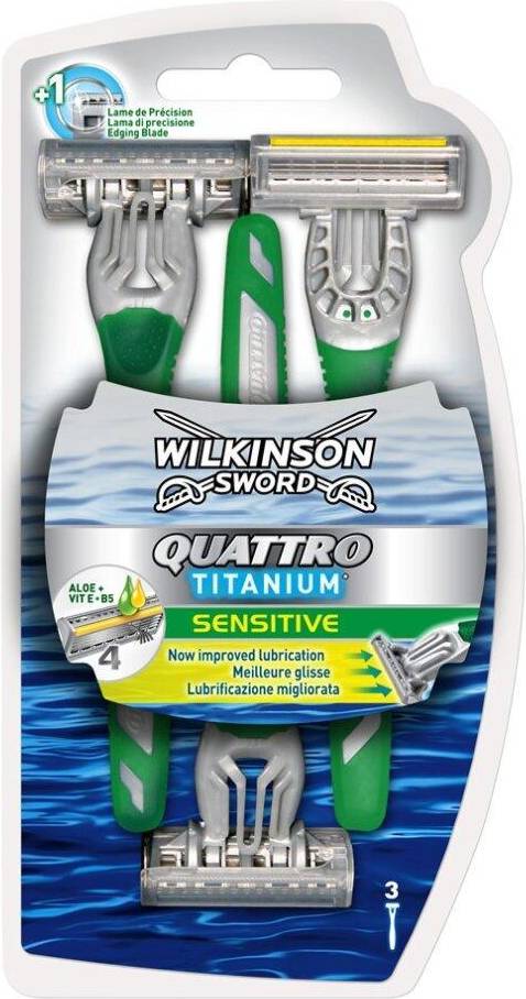 Quattro Titanium Disposable Razors 3 pack