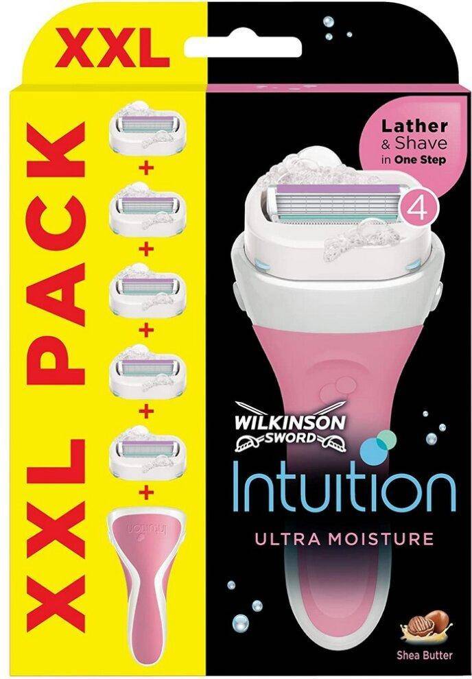 Wilkinson Sword Intuition Ultra Moisture Razor + 5 Razor Blade