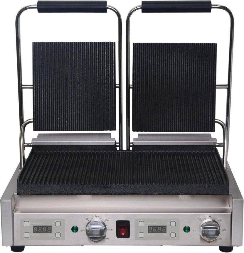 Buffalo Double Ribbed Contact Grill