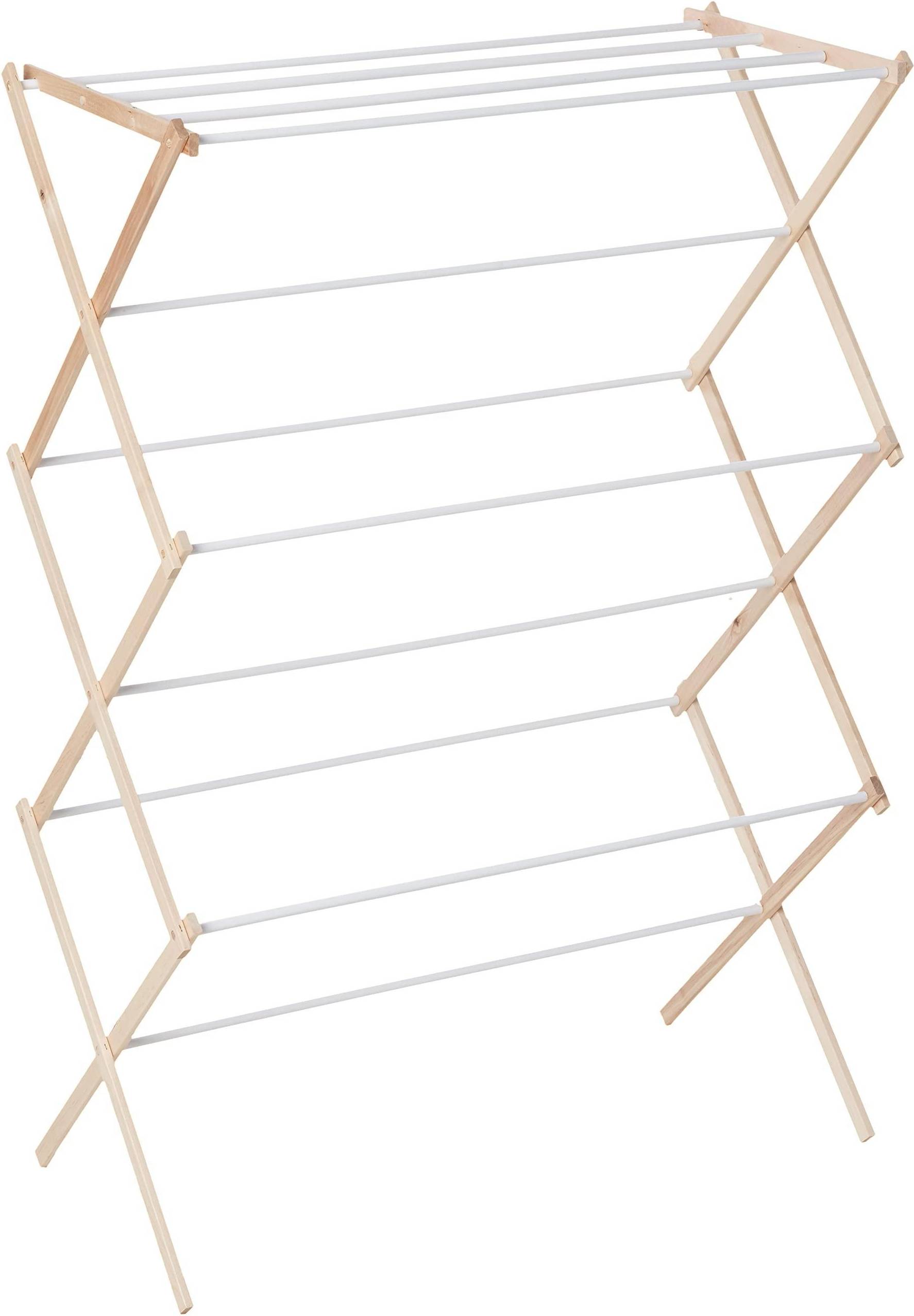 Folding clothes drying rack Household Essentials Wood Clothes Drying Rack