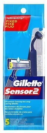 Gillette Sensor2 Disposable Razors 5 ct Pack