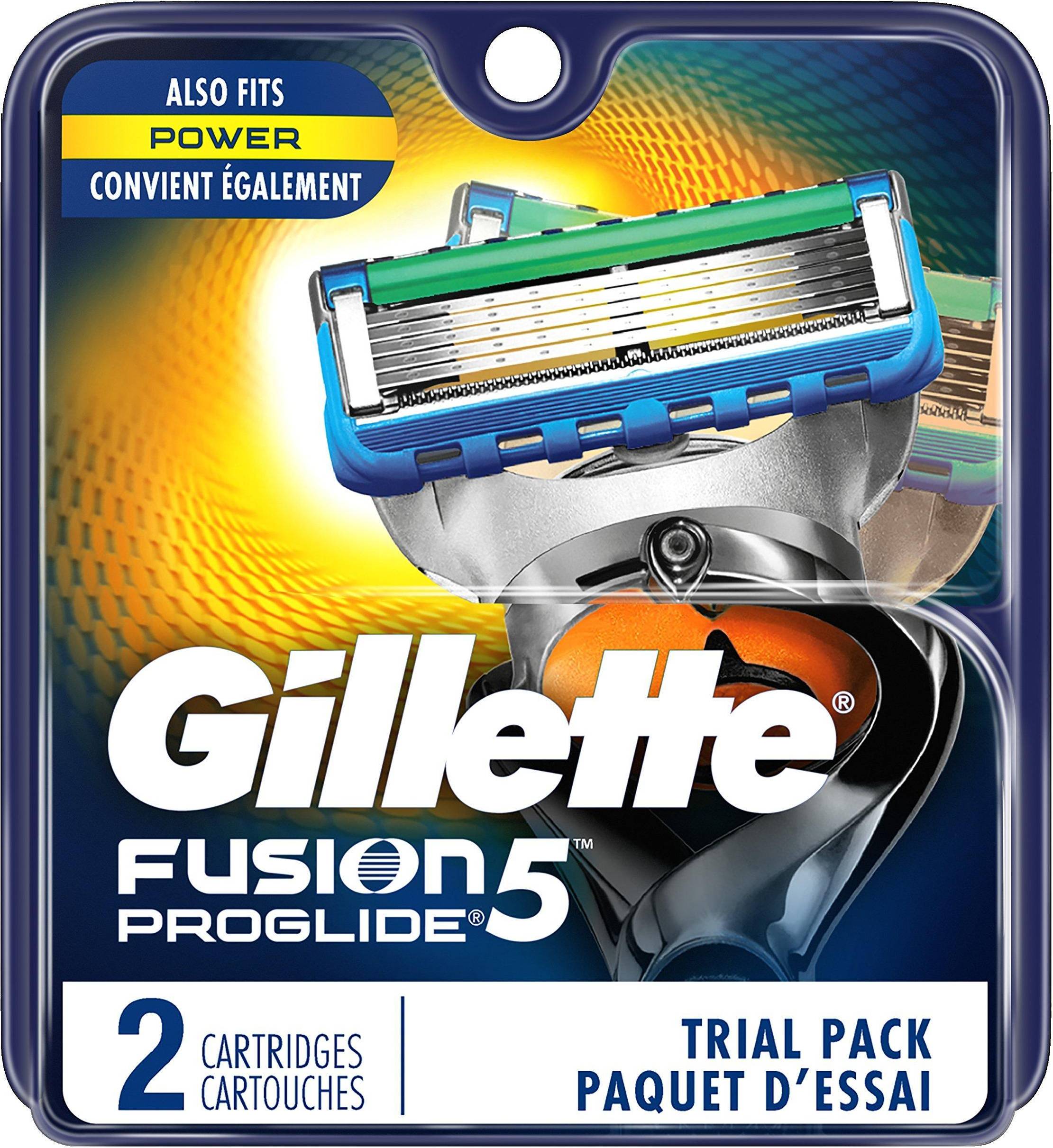 Gillette proglide blades Gillette Fusion5 ProGlide Razor Cartridges for Power 2 ct