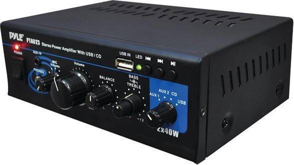 Home stereo receiver with bluetooth Pyle PTAU23 Amplifier 40 W RMS