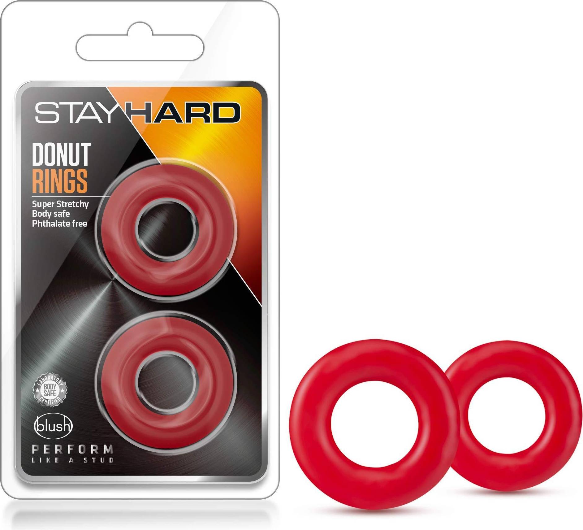 Blijf Hard Rode Penisring Set
