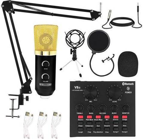 Mic boom arm 5 Core Pro Audio Condenser Microphone Mic Kit Vocal Studio Recording Set Desktop Stand