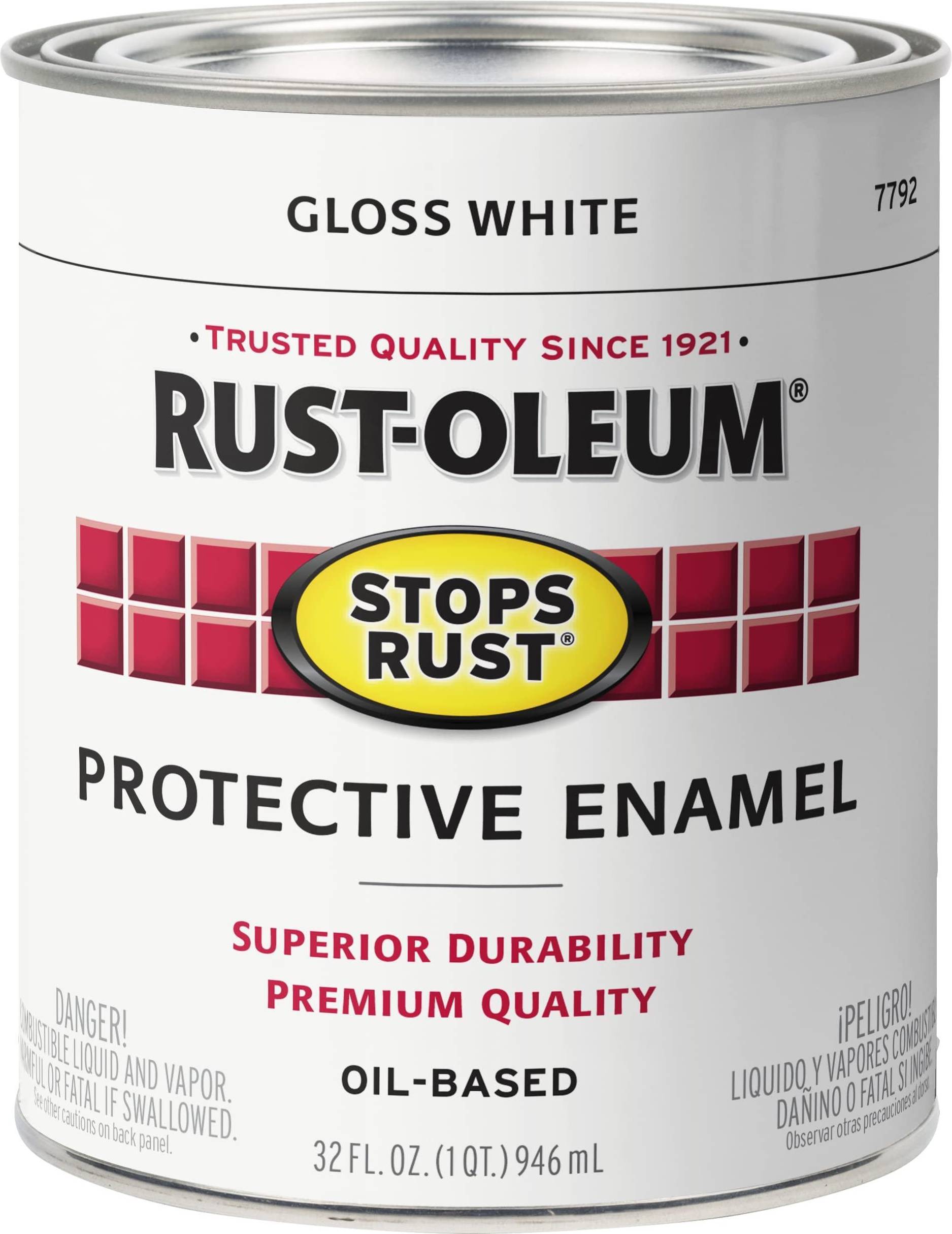 Gloss paint Rust-Oleum Stops Rust Protective Enamel - Gloss White, 1 qt.