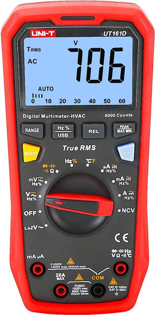 UT161D Digital Multimeter 6000 Counts USB