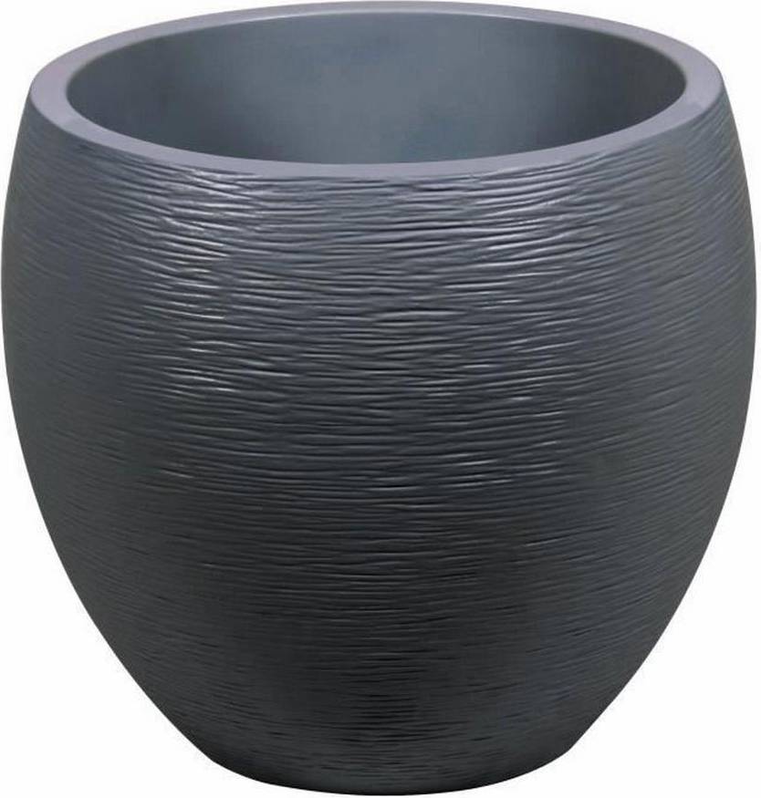 Pot Rond Graphit Ø50 cm Contenance 46L Gris Anthracite
