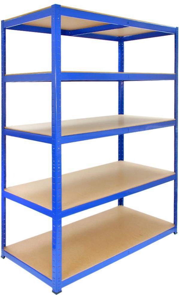 MonsterShop Extra Large Garage Shelving Unit - Blue Shelving System