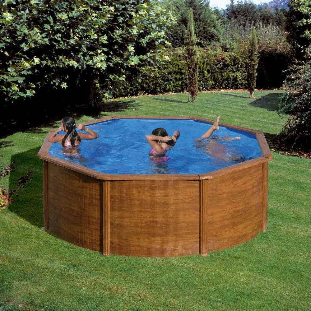 Planet Pool set i träimitation Clear Rund