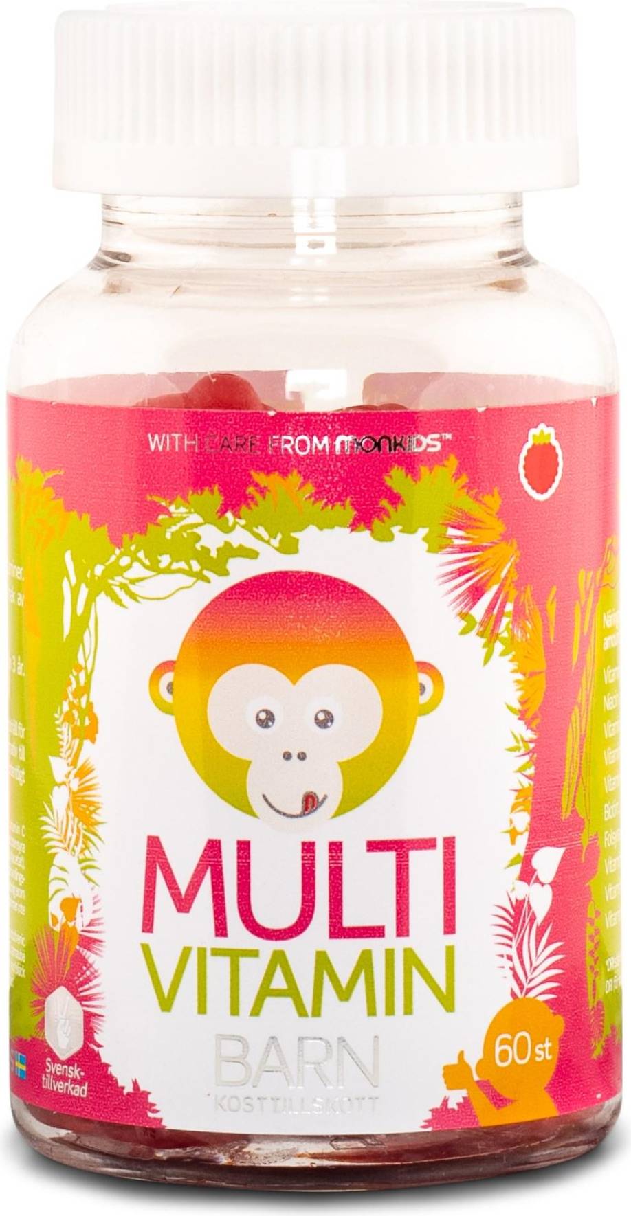 Multivitamin Monkids Multivitamin Raspberry 60 st