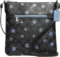 Coach rowan bag Coach Mini Rowan File Bag In Signature Canvas With Snowflake Print