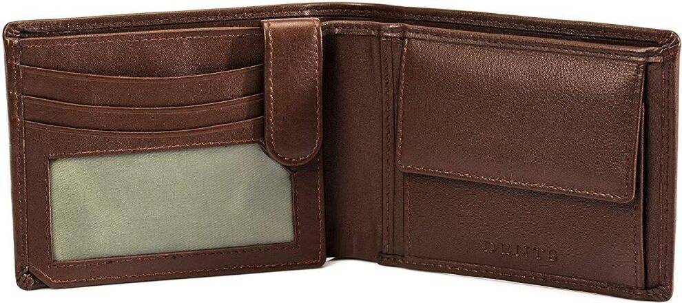 Dents Smooth Nappa Leather Trifold Wallet With Rfid Blocking Protection In Eng Tan