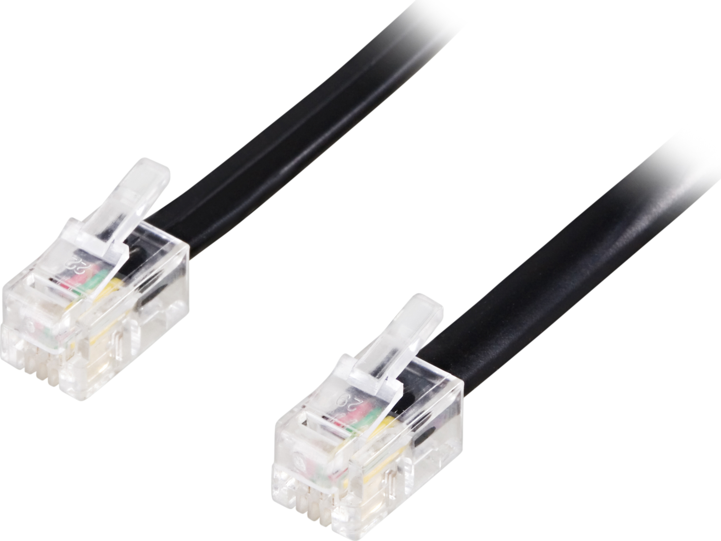Deltaco Modularkabel, 4P4C-4P4C, RJ9/RJ10/RJ22, 10m, DEL-160M