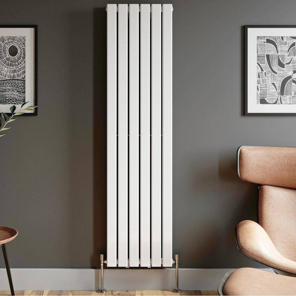 Duratherm Designer Radiator Vertical White Panel Rads Double Panel