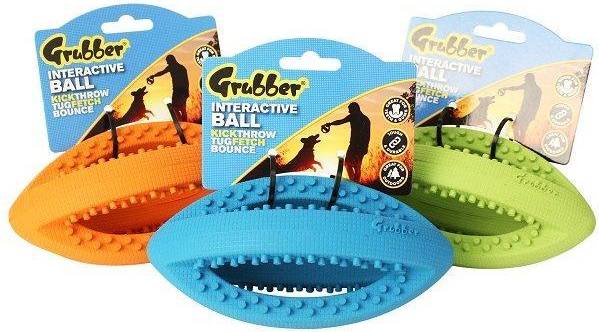 HappyPet Grubber Interactive Mini Rugby Ball