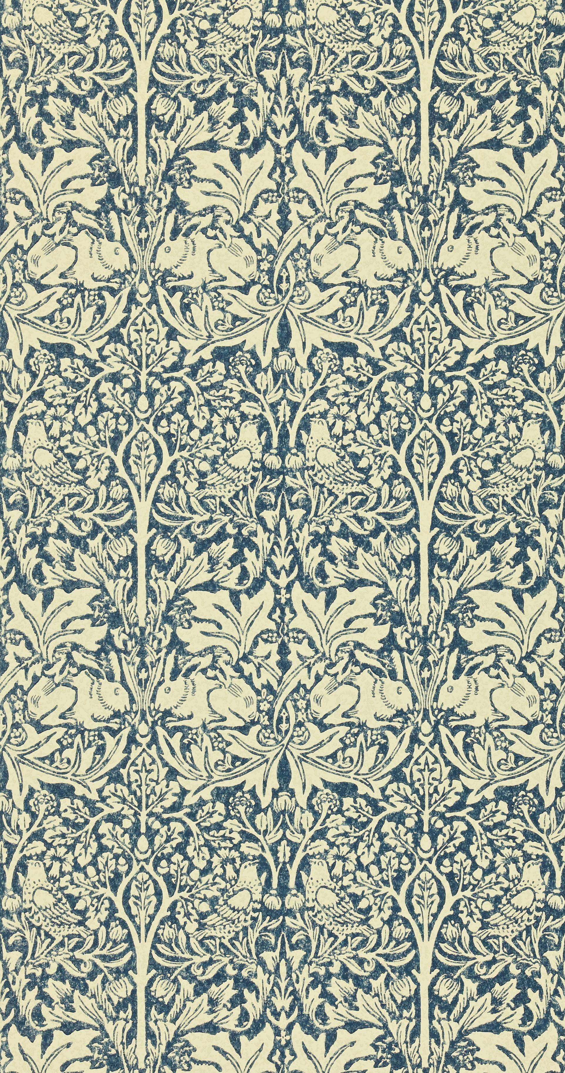 William Morris Brer Rabbit 210411 IndigoMorris Wallpapers Compend
