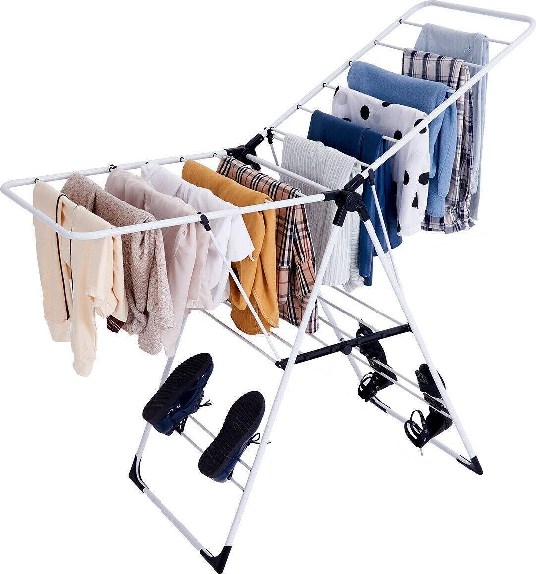 Folding clothes drying rack Costway Laundry Clothes Storage Drying Rack