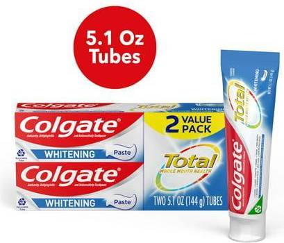 Colgate total Colgate Total Teeth Whitening Toothpaste Mint 2-pack