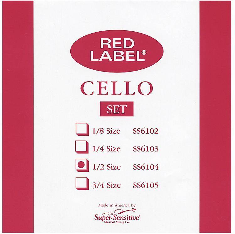 Super Sensitive Super Sensitive Red Label Cello String Set 1/2