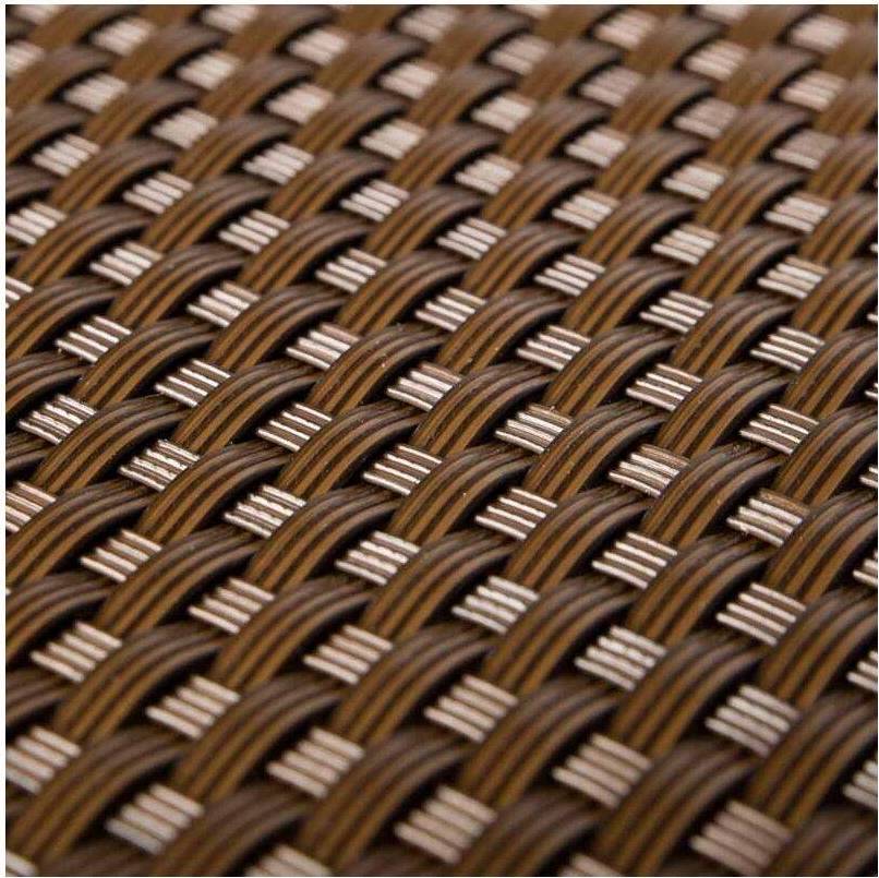 Poly Rattan Screen - WALNUT Double Sided