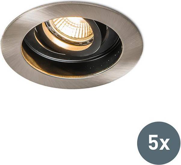 QAZQA Set med 5 Inbyggda Rondoo Spotlight