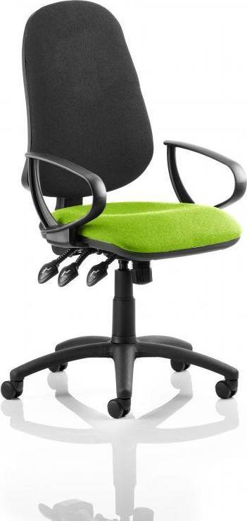 Xl +gaming chair Dynamic Eclipse XL Lever Task Operator Chair Black Back Bespoke Seat With Loop