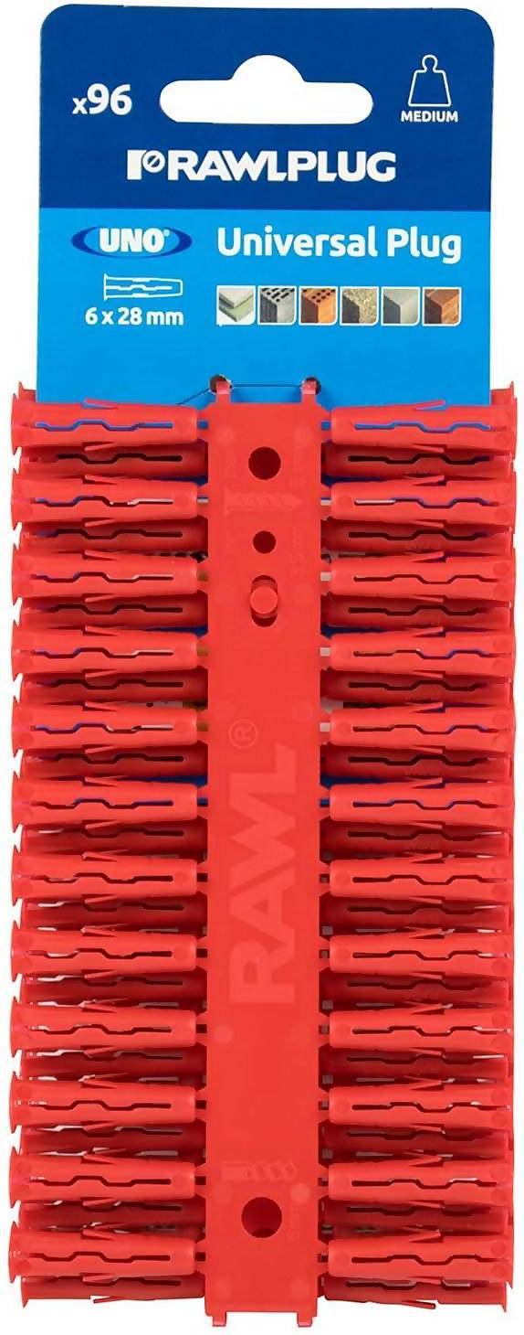 UNIVERSALPLUGG RÖD R-UNO 6X28 96ST