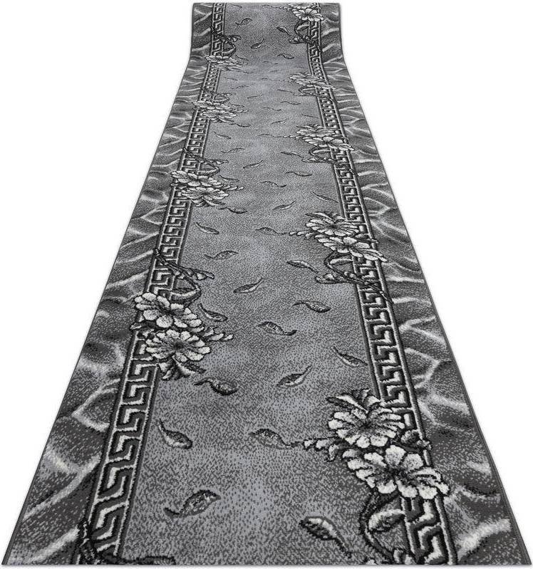 RUGSX Runner Rug - Floral/Leaf Pattern Grå