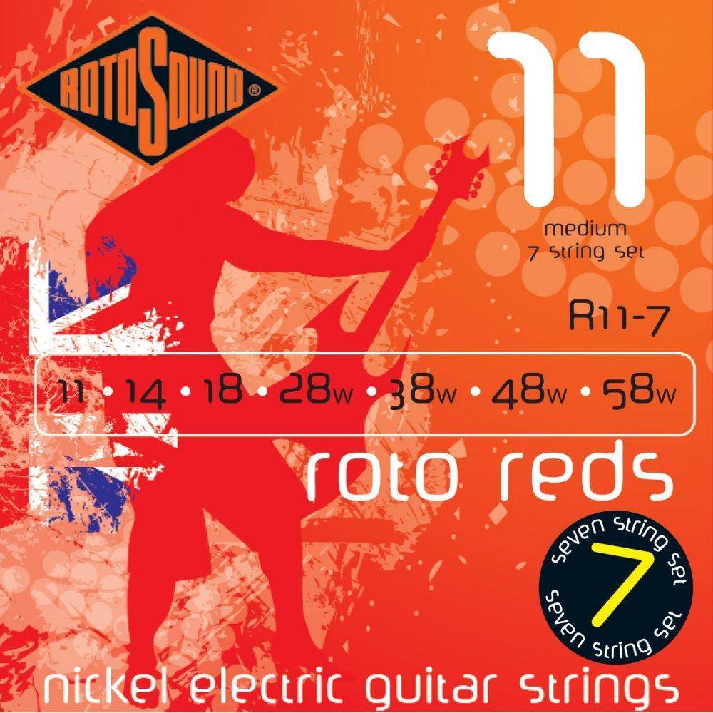 Rotosound R11-7 Roto Reds 7-String Electric Guitar Strings