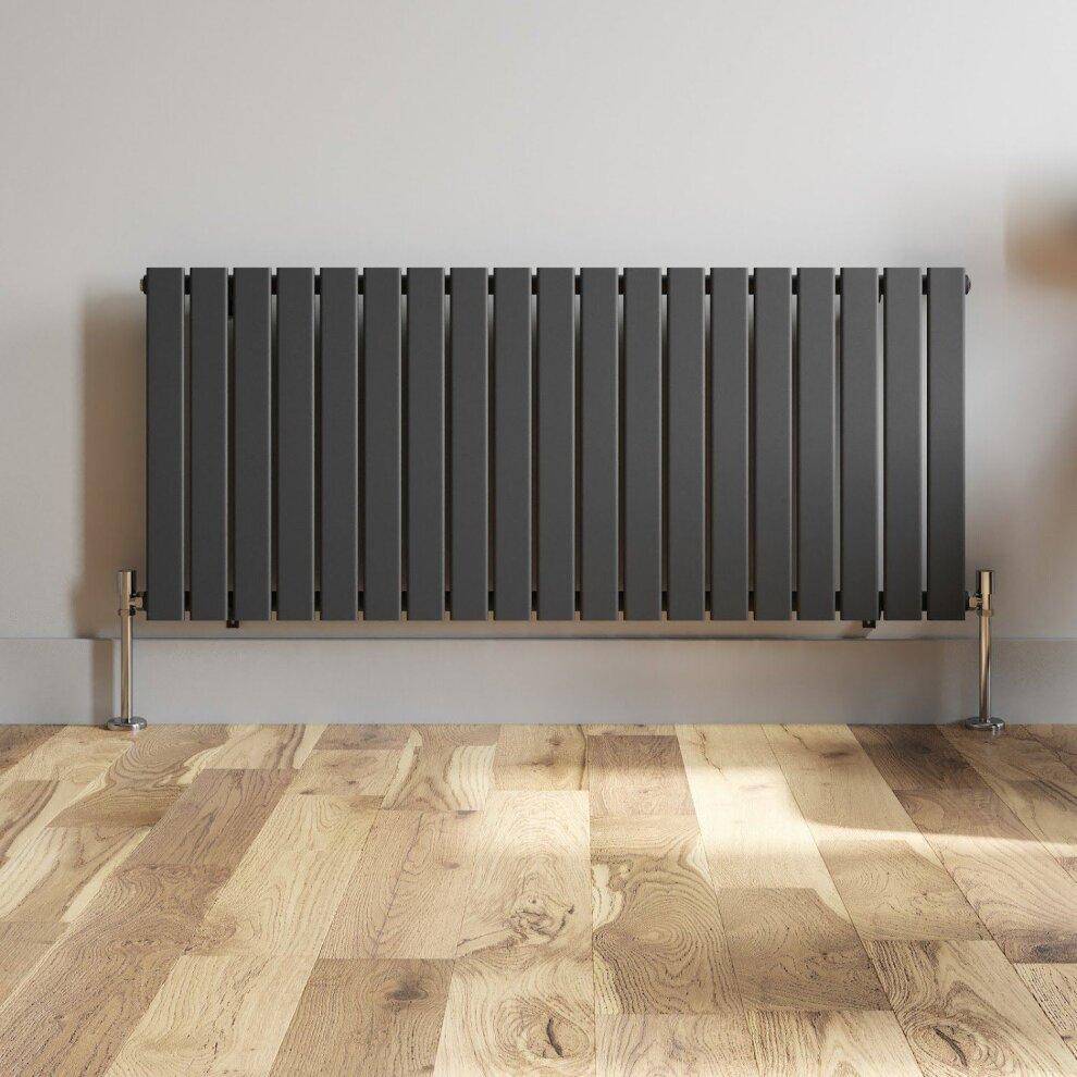 Duratherm Anthracite Designer Radiator Horizontal Panel Single Panel Rad