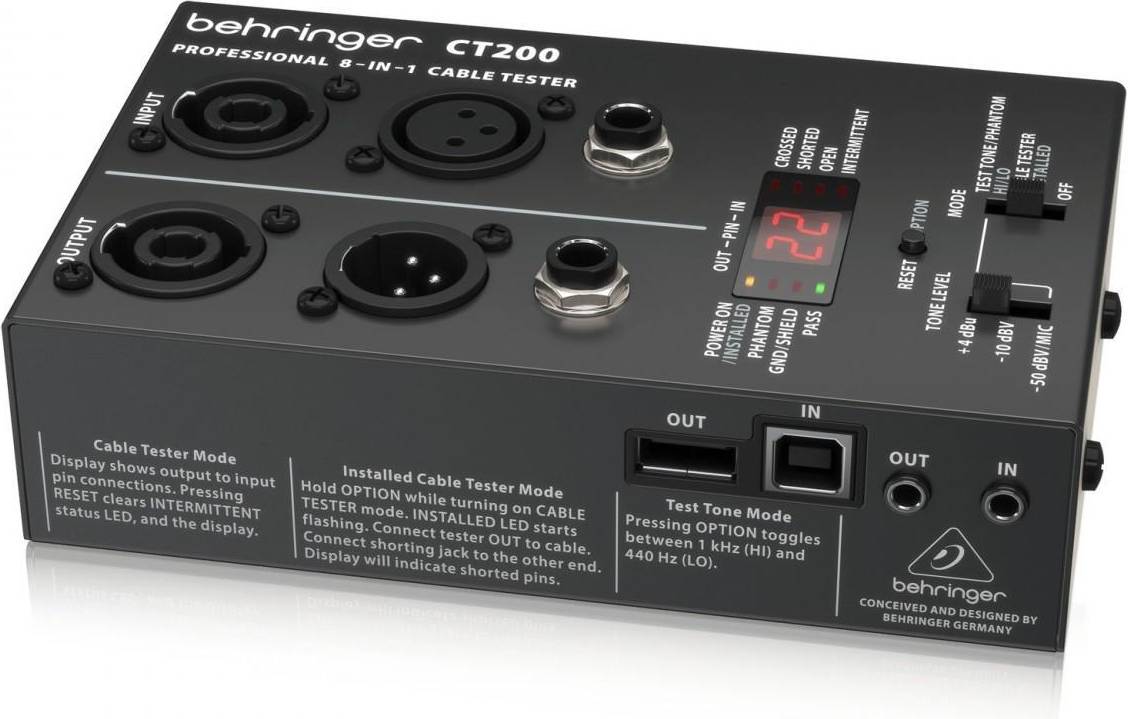 Behringer CT200 Microprocessor-Controlled 8-in-1 Cable